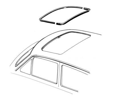 West Coast Metric - SUNROOF FELT, FRONT AND REAR *GERMAN* ALL TYPE 3 MODELS 1961-73