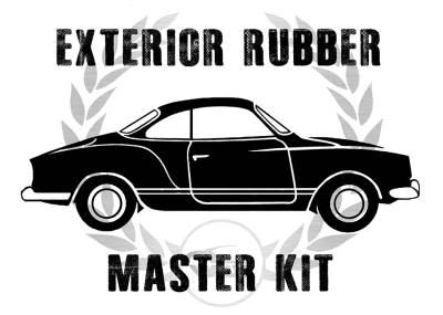 West Coast Metric - *MASTER KIT* EXTERIOR RUBBER, GHIA SEDAN 1961-64 (With American Style window seals, see description for complete contents)