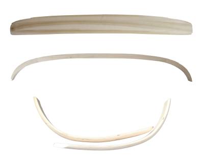 West Coast Metric - CONVERTIBLE TOP WOOD BOW KIT, GHIA CONV. 1958-67 1/2 (1967 Up to VIN 147610909 Includes: Header Bow, Above Rear Window Bow, Rear Tack Strip)