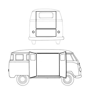 West Coast Metric - SEAL SET, BASIC BODY & LIGHT, BUS 1955-57 (1955 from VIN # 20-117903)