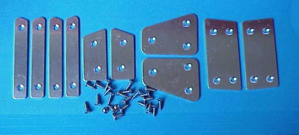 West Coast Metric - BASE PLATES, CONVERTIBLE TOP FRAME, BUG CONV. 1950-60 (Set of 10 with Screws, 1960 up to VIN # 2533099)