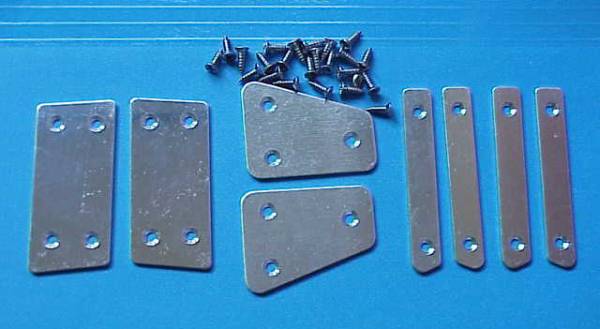 West Coast Metric - BASE PLATES, CONVERTIBLE TOP FRAME, BUG CONV. 1960-64 (Set of 8 with Screws, 1960 from VIN # 2533100)