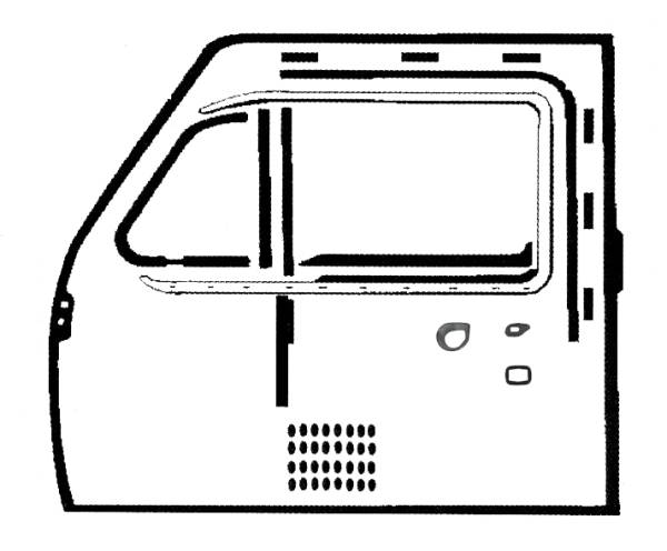 West Coast Metric - DELUXE DOOR KIT WITH GERMAN DOOR SEALS, ALL TYPE 3 1961-65