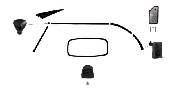 West Coast Metric - CONVERTIBLE TOP DELUXE RUBBER KIT, BUG CONVERTIBLE 1968-71 (With Cal Look Window seal, see description for complete contents)