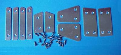 BASE PLATES, CONVERTIBLE TOP FRAME, BUG CONV. 1950-60 (Set of 10 with Screws, 1960 up to VIN # 2533099)