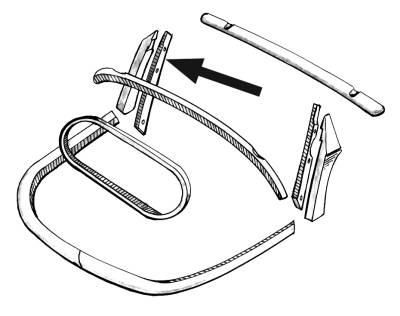 BOW, INSIDE QUARTER FACING, WOOD LEFT & RIGHT, BUG CONV. 1961-71