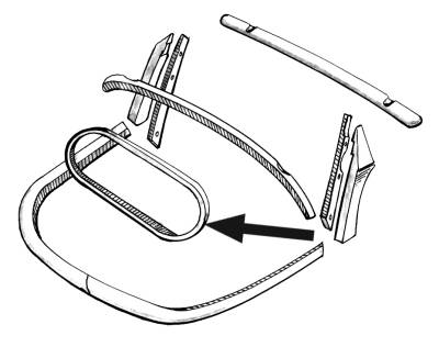 West Coast Metric - INSERT, REAR WINDOW TACKING RING, BUG CONV. 1975-79 *MADE BY WCM* - Image 2