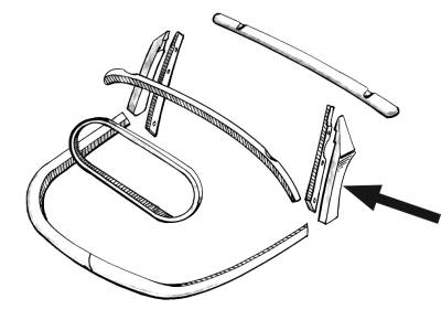 BOW, OUTSIDE QUARTER FACING, WOOD LEFT & RIGHT, BUG CONV. 1961-71