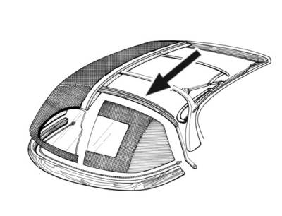 West Coast Metric - BOW, ABOVE REAR WINDOW, WOOD, GHIA CONV. 1958-69 1/2 (1969 up to VIN 149431007) *MADE IN USA* - Image 2