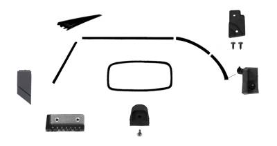 CONVERTIBLE TOP DELUXE RUBBER KIT, BUG CONVERTIBLE 1972 (With American Style Window seal, see description for complete contents)